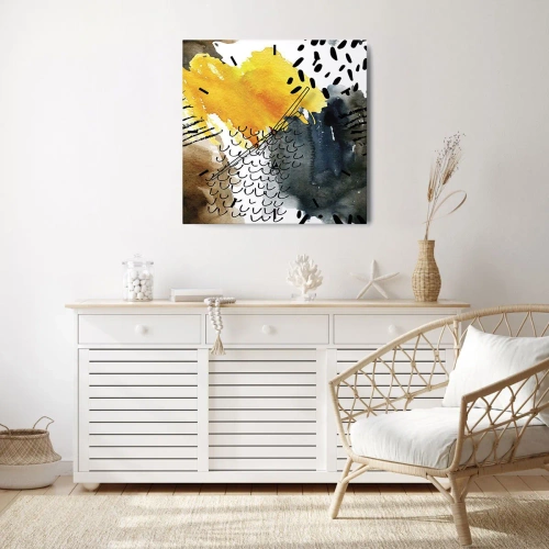 Falióra, Óra - Az elemek találkozása - 40x40 cm