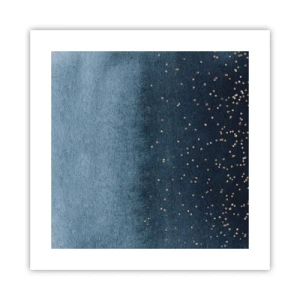 Poszter - Kompozíció - kék fázisok - 40x40 cm