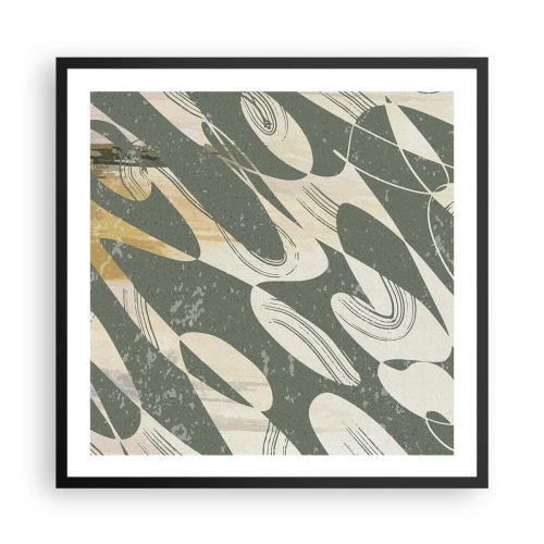 Poszter fehér keretben - Ritmikus absztrakció - 60x60 cm