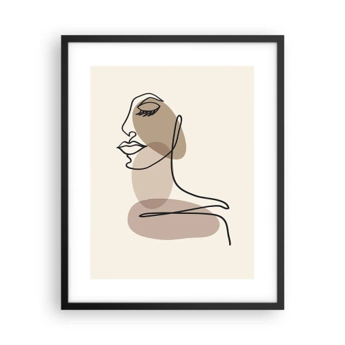 Poszter fehér keretben - Elveszve a saját hangjában - 40x50 cm