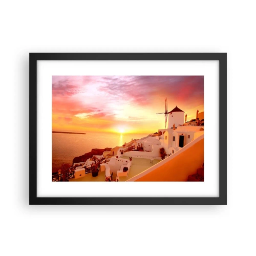 Poszter fehér keretben - Szétfolyni a fehérben és aranyban - 40x30 cm