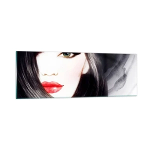 Üveg kép - Zafír tekintet - 90x30 cm