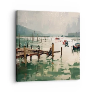 Vászonkép - Leöntött olvasztott holddal - 30x30 cm