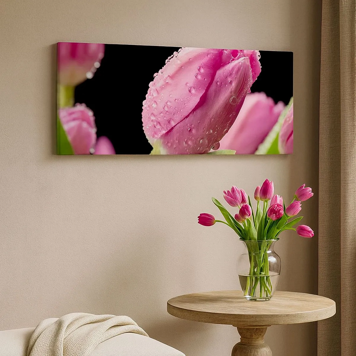 Vászonkép - Lila álom a harmatban - 100x40 cm