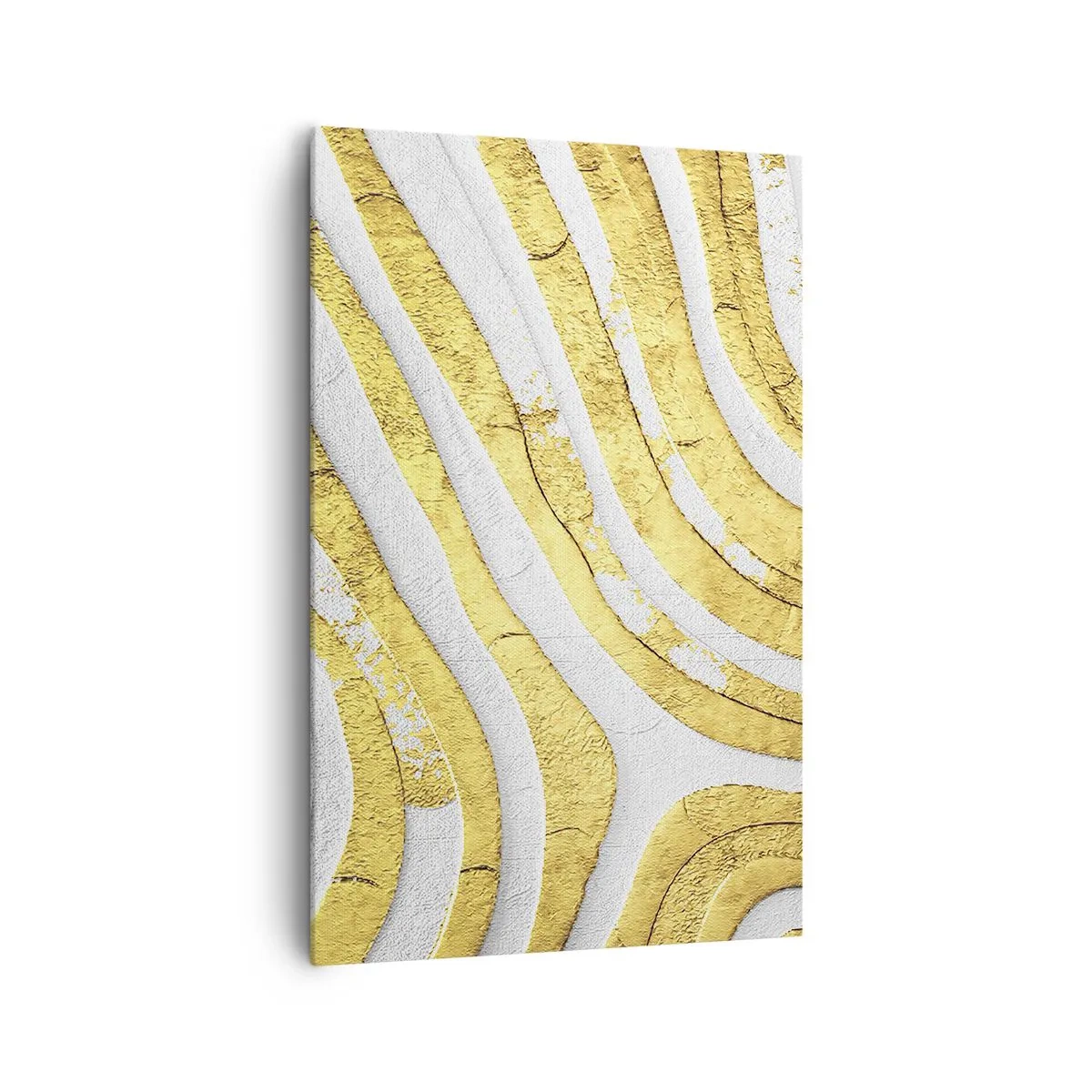 Vászonkép - Kompozíció fehér és arany színben - 80x120 cm