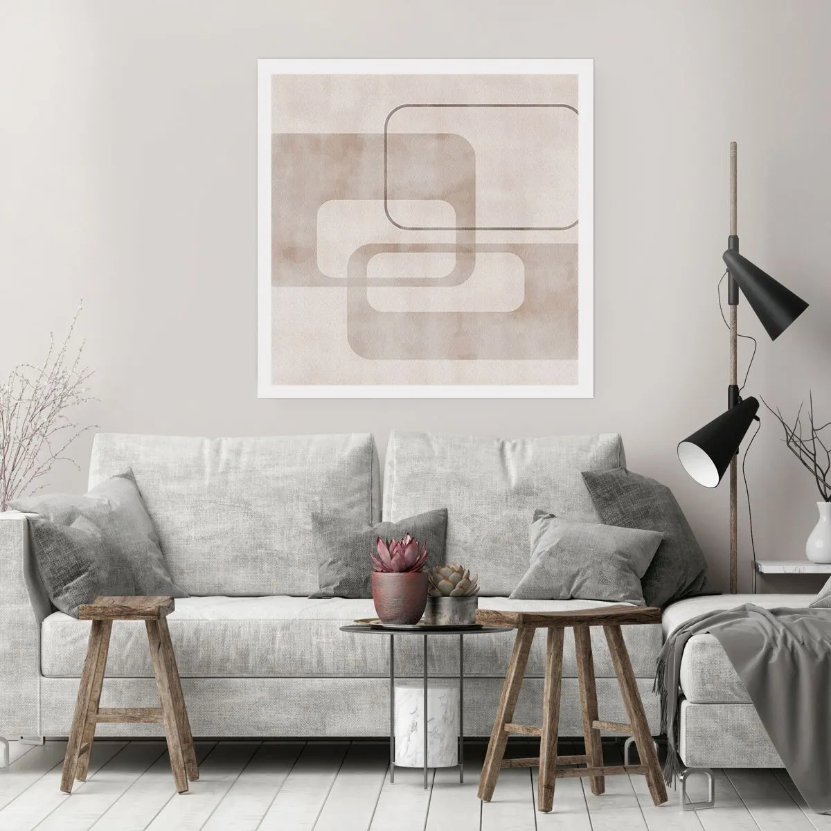 Poszter - Geometrikus fúga - 40x40 cm