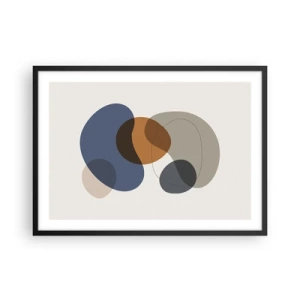 Poszter fehér keretben - Színek cseppjei - 70x50 cm