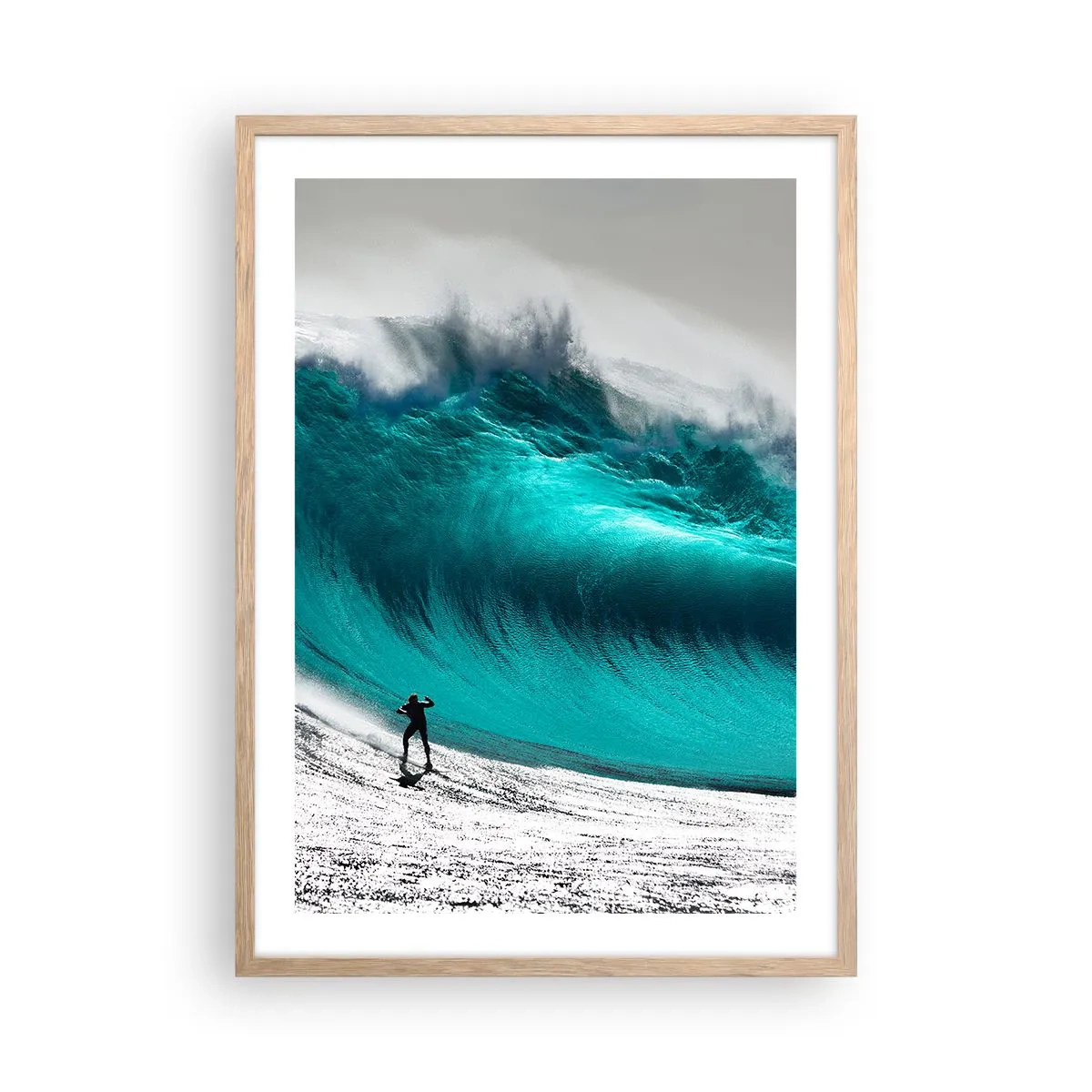 Poszter világos tölgy keretben - Kihívás elfogadva - 50x70 cm