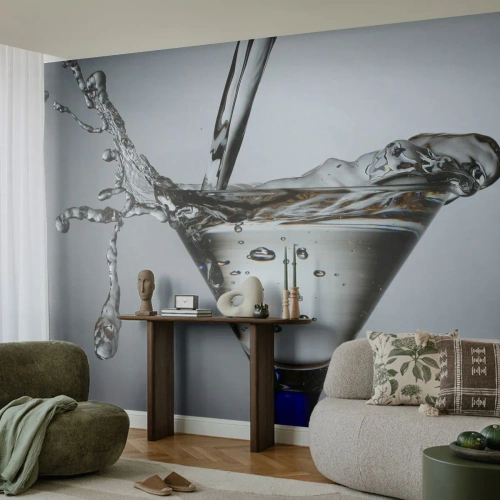 Öntapadós Fotótapéta Deluxe Sticker - A csésze peremén - Üveg, Ital, Gasztronómia - 200x140 cm