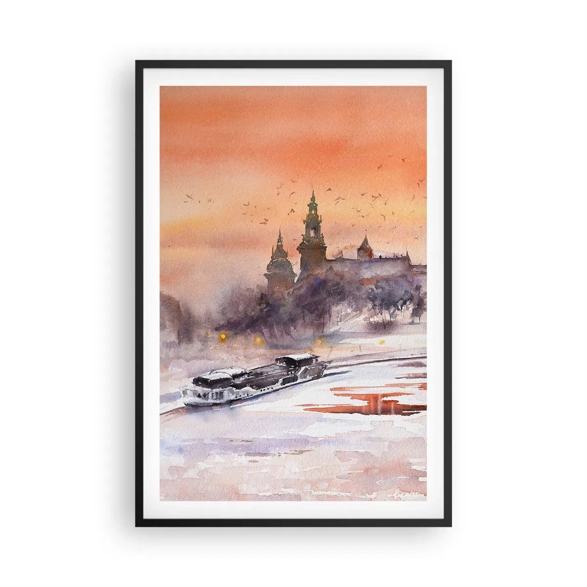 Poszter fehér keretben - Királyi naplemente - 61x91 cm