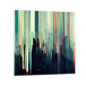 Üveg kép - Futurisztikus város - 30x30 cm