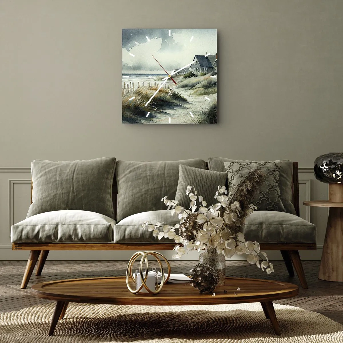 Falióra, Óra - Távol a nyüzsgéstől - 40x40 cm