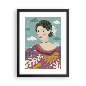 Poszter fehér keretben - Melankóliával a tekintetedben - 30x40 cm