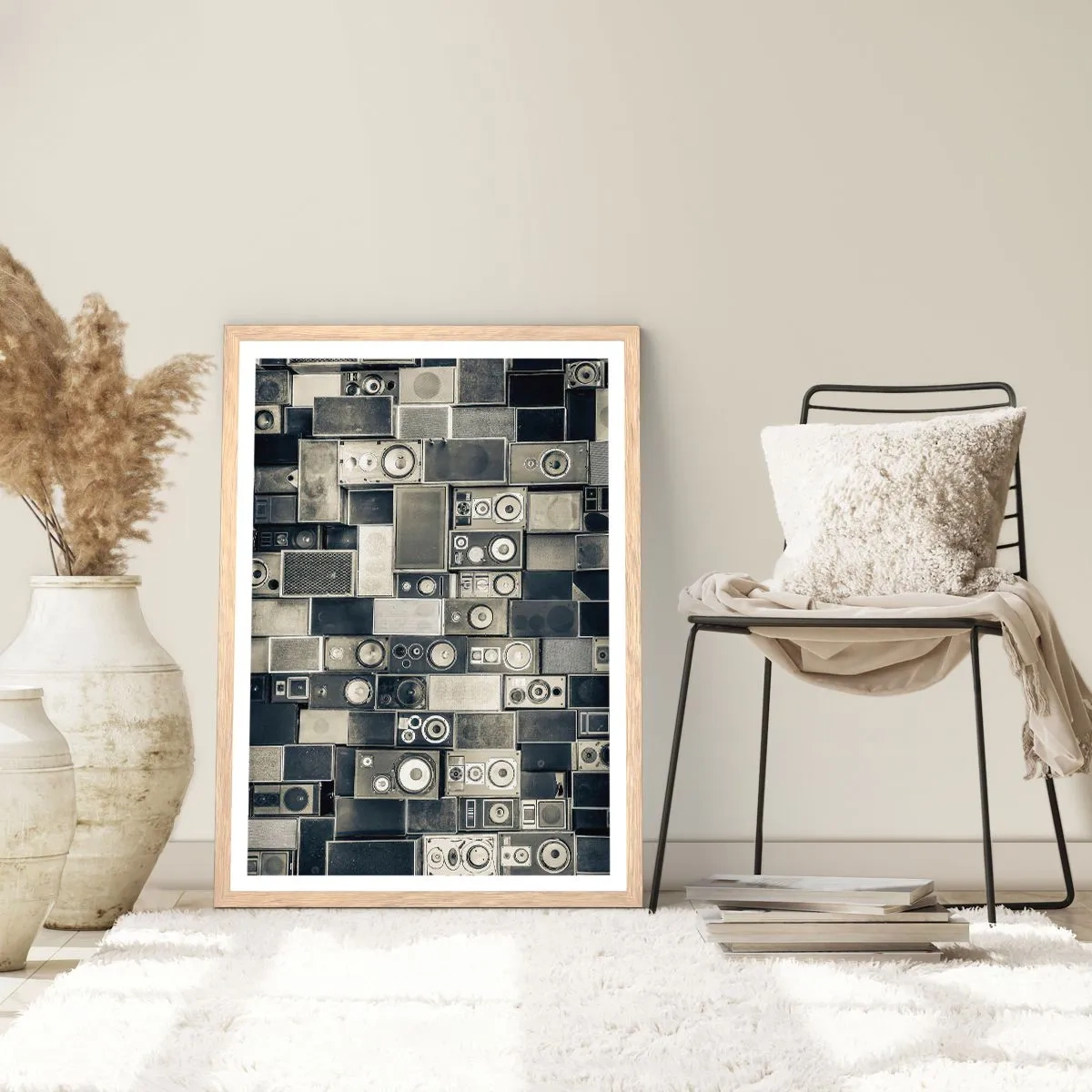 Poszter világos tölgy keretben - És minden rendben van - 70x100 cm