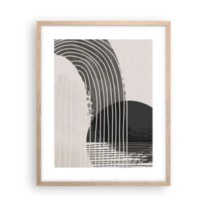 Poszter világos tölgy keretben - Oda és vissza - 40x50 cm