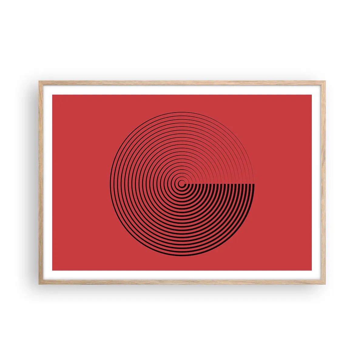 Poszter világos tölgy keretben - Körkörös mozgás - 100x70 cm