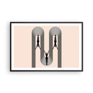 Poszter fehér keretben - Fejjel lefelé - 91x61 cm