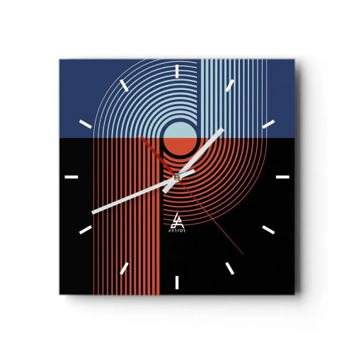 Falióra, Óra - Geometrikus ölelésben - 40x40 cm