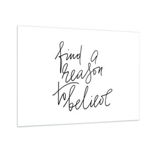 Üveg kép - Ez lehetséges - 100x70 cm