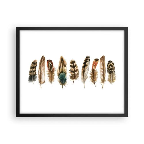 Poszter fehér keretben - Tollas variáció - 50x40 cm