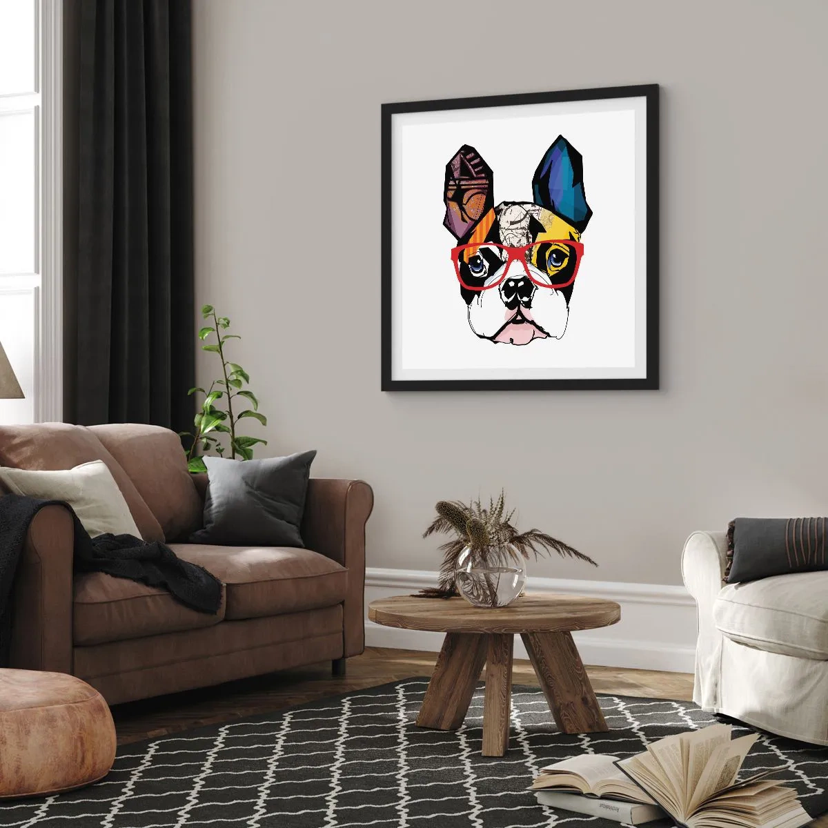 Poszter fehér keretben - Értelmiségi - 40x40 cm