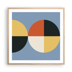 Poszter világos tölgy keretben - Nézd és számolj - 60x60 cm