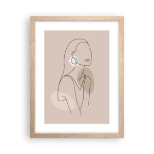 Poszter világos tölgy keretben - Leány ikonja - 30x40 cm