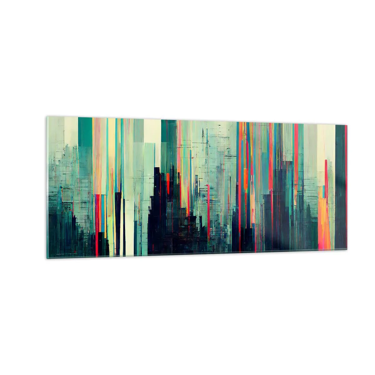 Üveg kép - Futurisztikus város - 100x40 cm