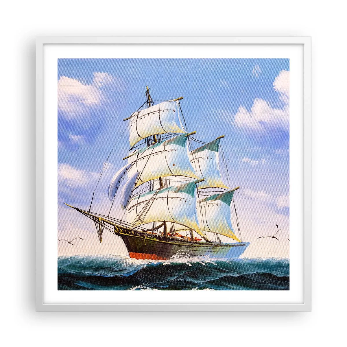 Poszter fekete keretben - Büszkén a széllel - 60x60 cm