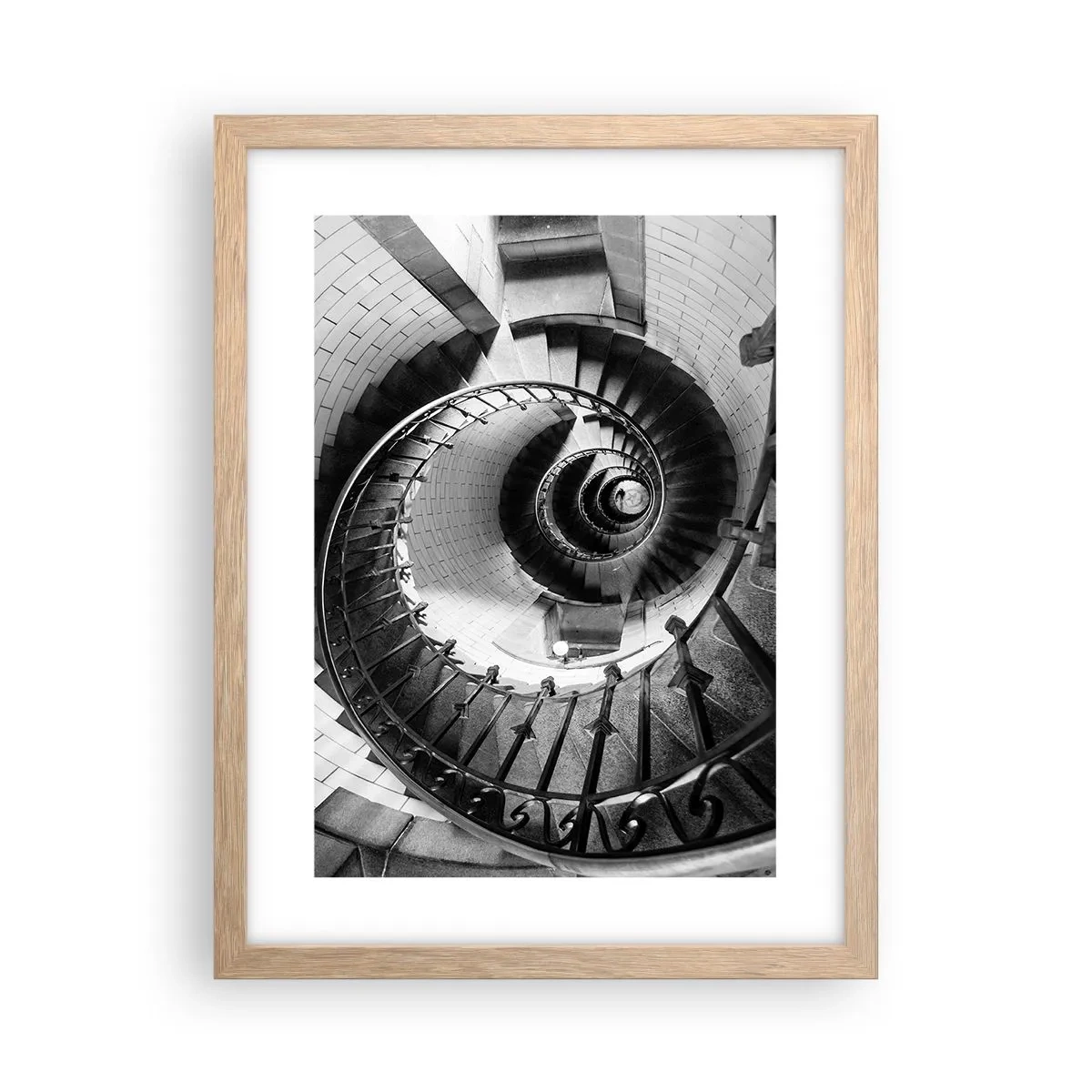 Poszter világos tölgy keretben - Feljebb es feljebb - 30x40 cm