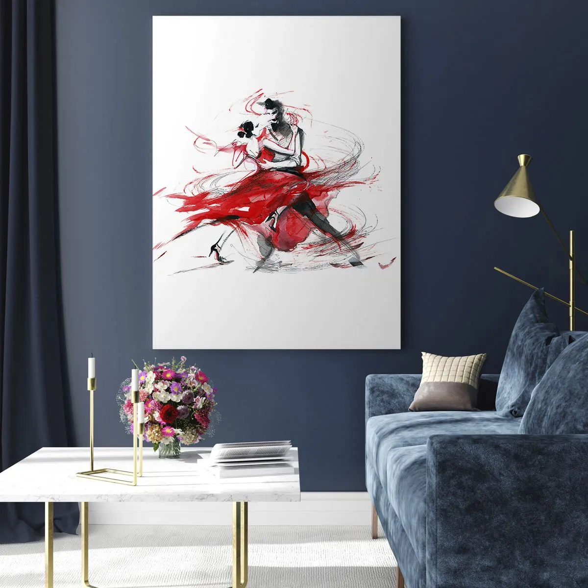 Üveg kép - Tango - a szenvedély ritmusa - 50x70 cm