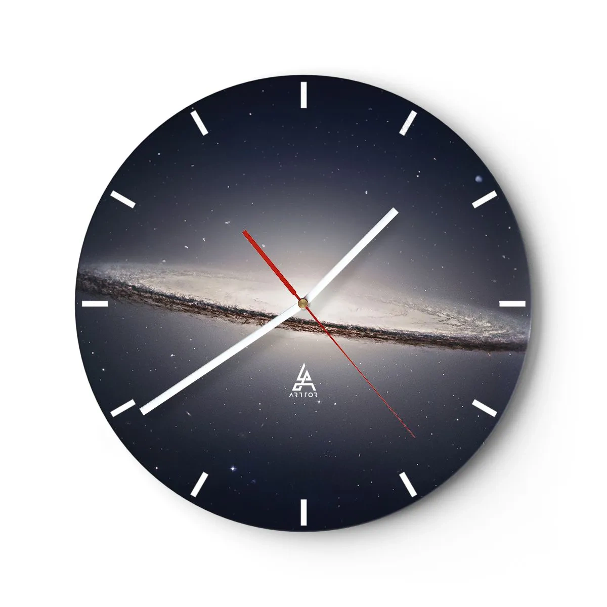 Falióra, Óra - Egy spirálgalaxis látképe az űrben - 30x30cm - Réges régen, egy messzi-messzi galaxisban.... - Modern fali dekoráció nappalihoz, konyhához és hálószobához ARTTOR