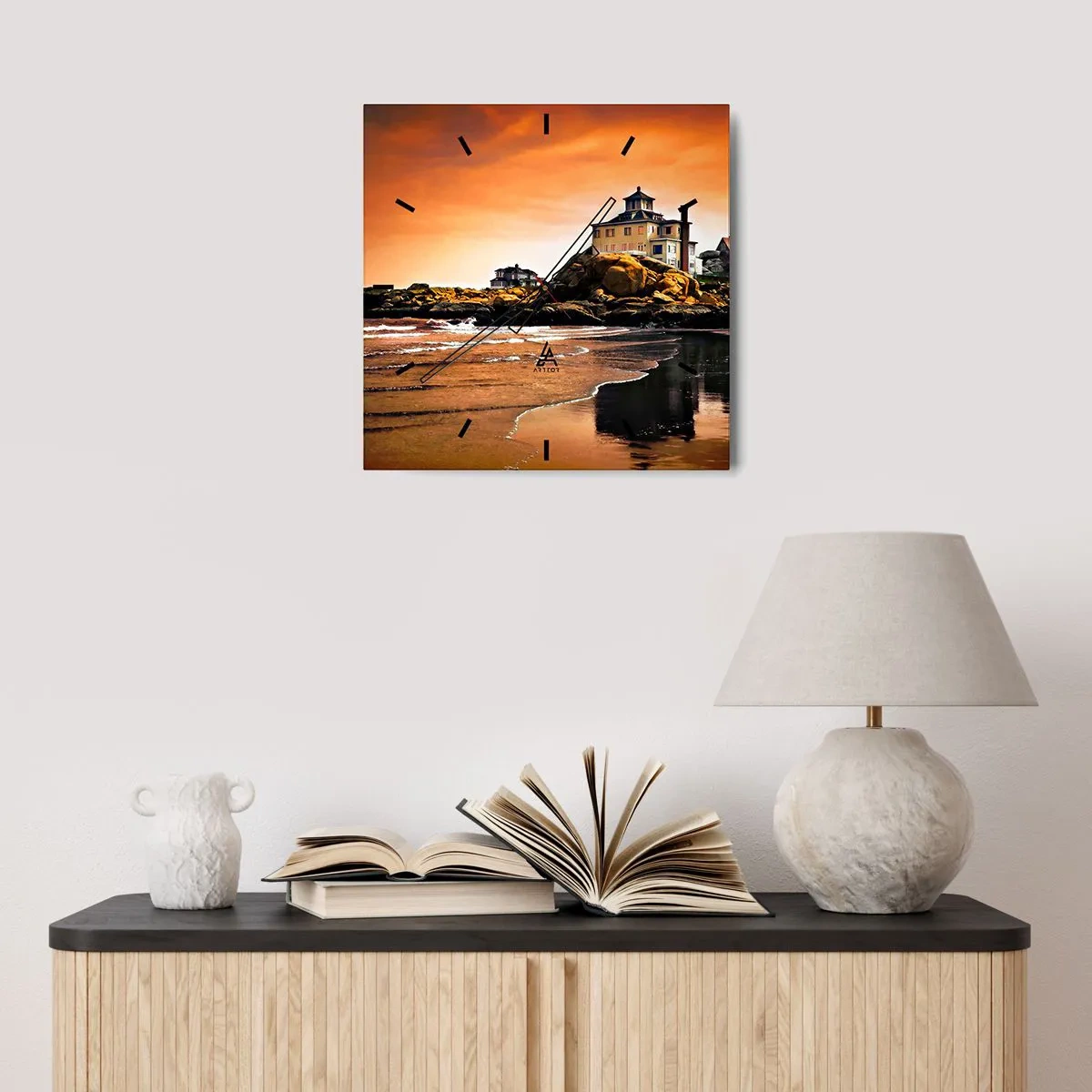 Falióra, Óra - Nyugati parti elegancia - 30x30 cm