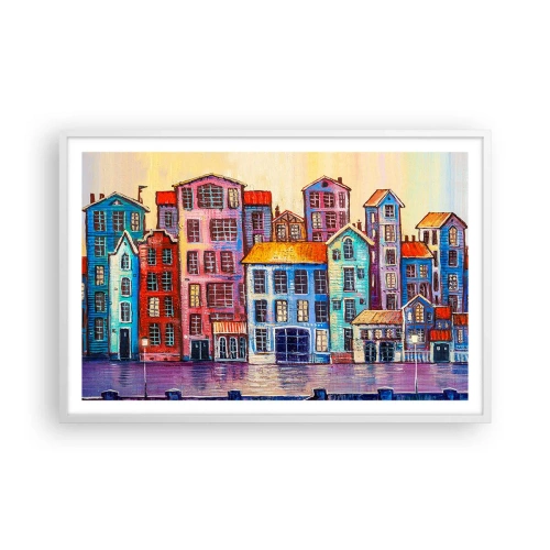 Poszter fekete keretben - Egy város, mint egy tündérmese - 91x61 cm