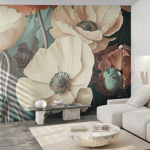 Fotótapéta Premium Canvas - Pipacsok suttogása - Virágok, Növények, Pasztell - 200x140 cm