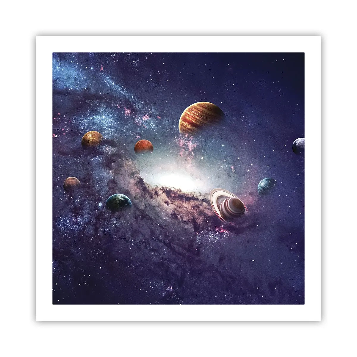 Poszter - Napos táncrendszer - 60x60 cm