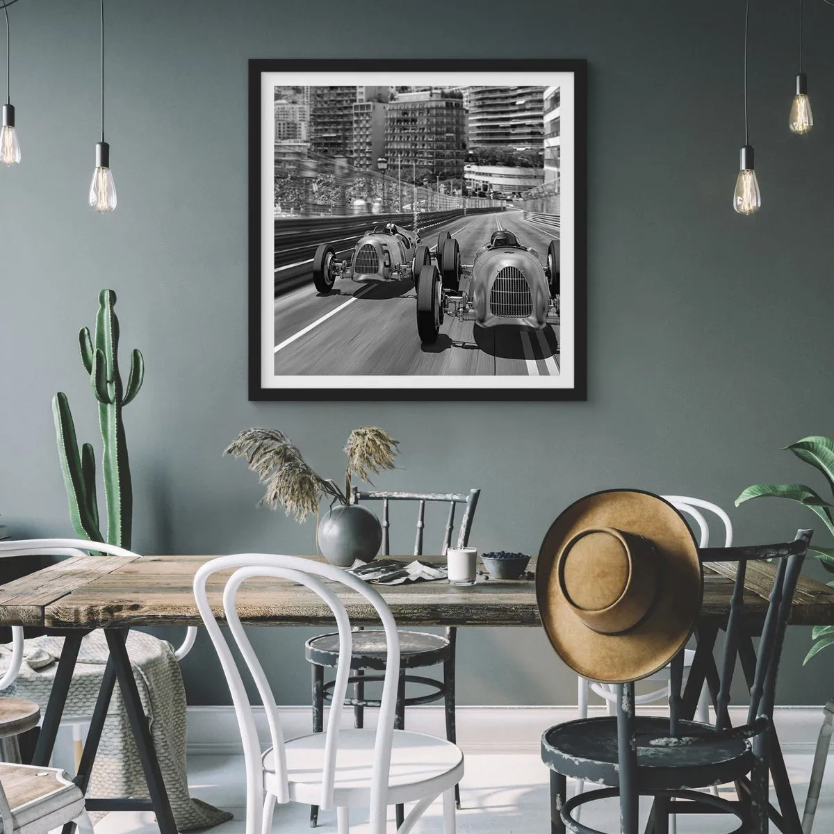 Poszter fehér keretben - Réges-régen Monte Carlóban - 30x30 cm