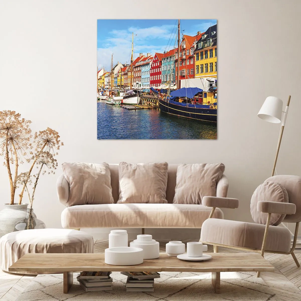 Vászonkép - Örömteli rakpart - 70x70 cm