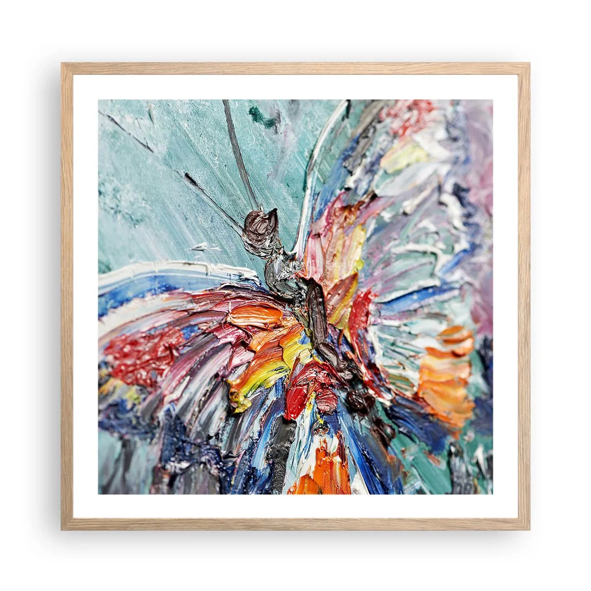 Poszter világos tölgy keretben - A természet által festett - 60x60 cm