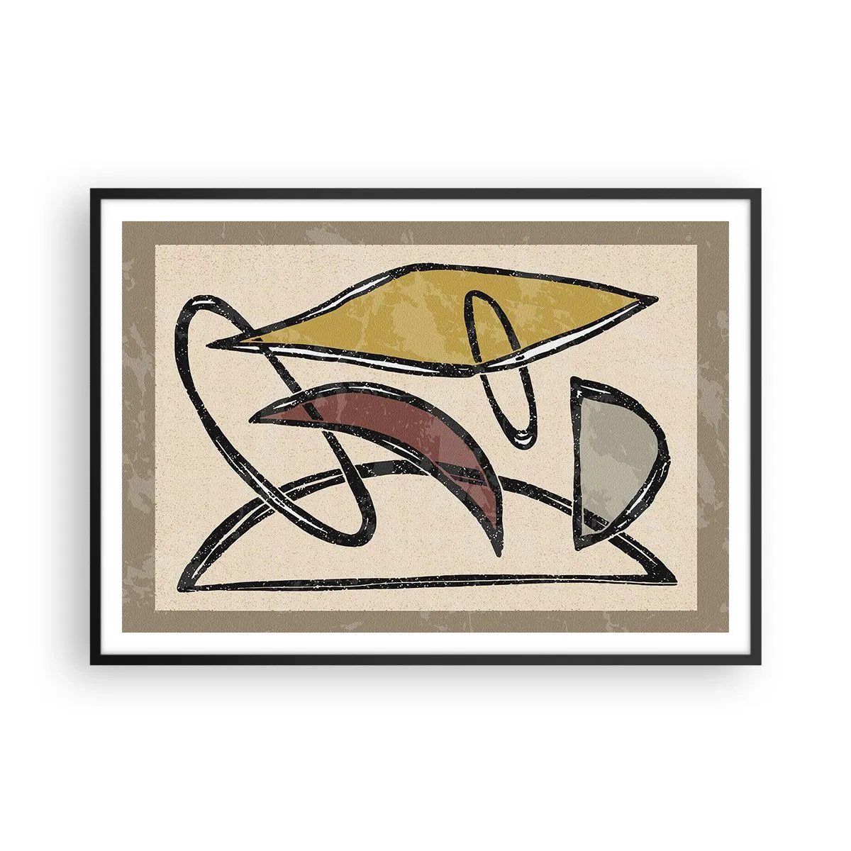 Poszter fehér keretben - Függőlegesek és vízszintek - 100x70 cm