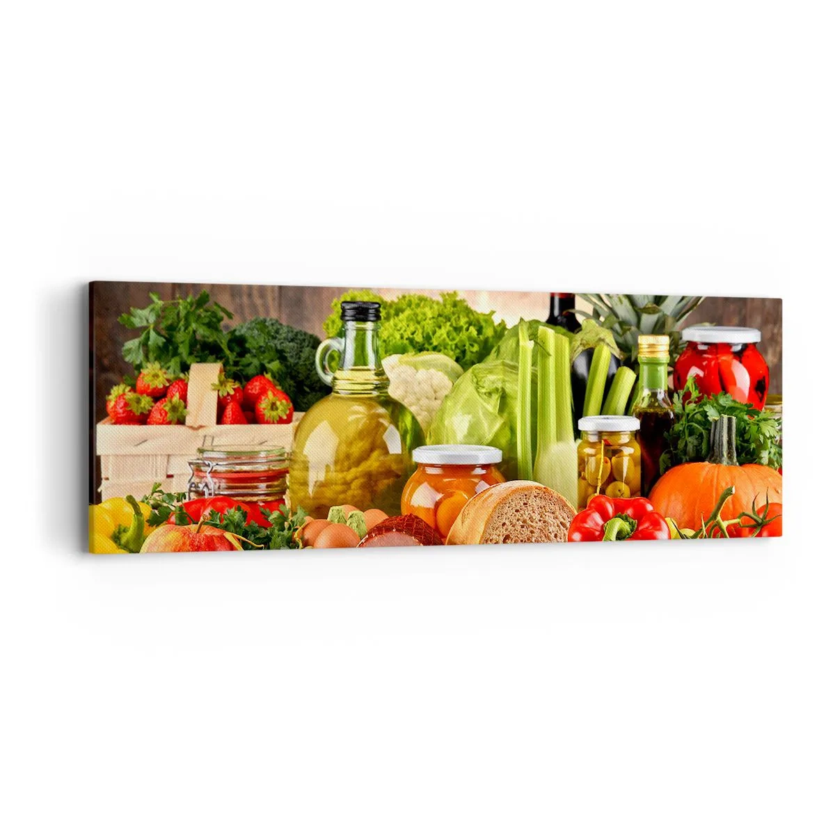 Vászonkép - Füstölt, sült és pácolt - 90x30 cm