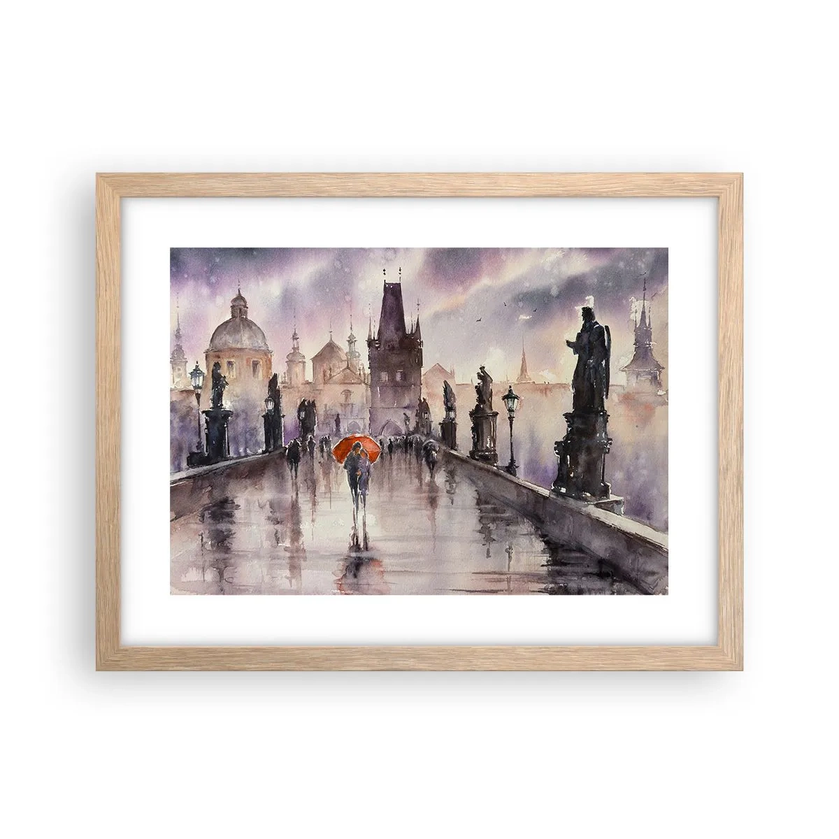 Poszter világos tölgy keretben - Az emberek nem változnak - 40x30 cm