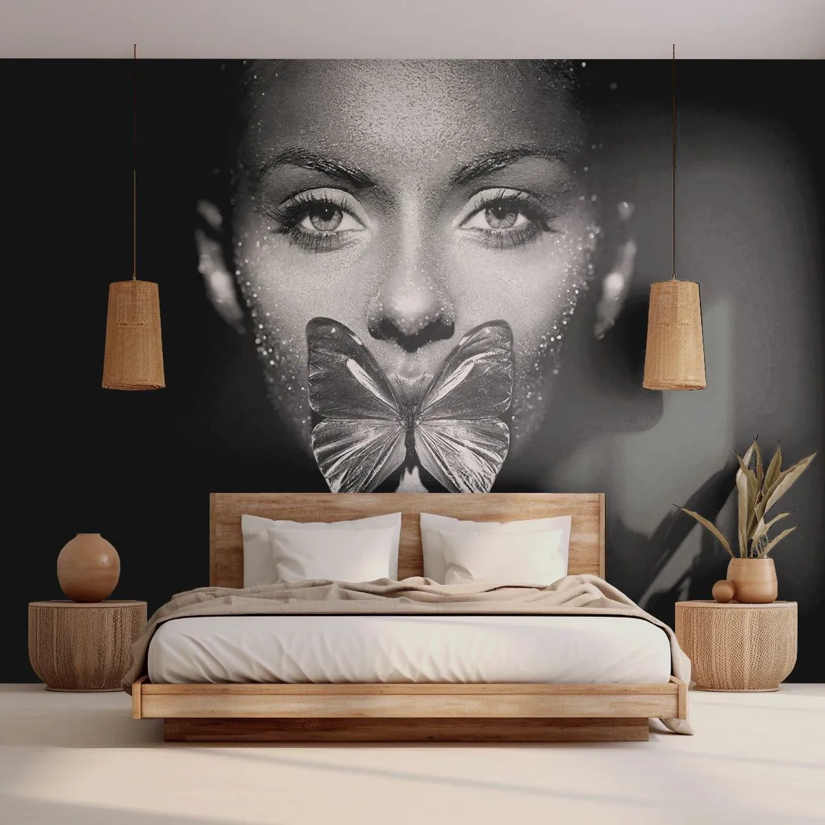 Öntapadós Fotótapéta Deluxe Sticker - Pillangó csókja - Absztrakció, Nő, Pillangó - 250x175 cm