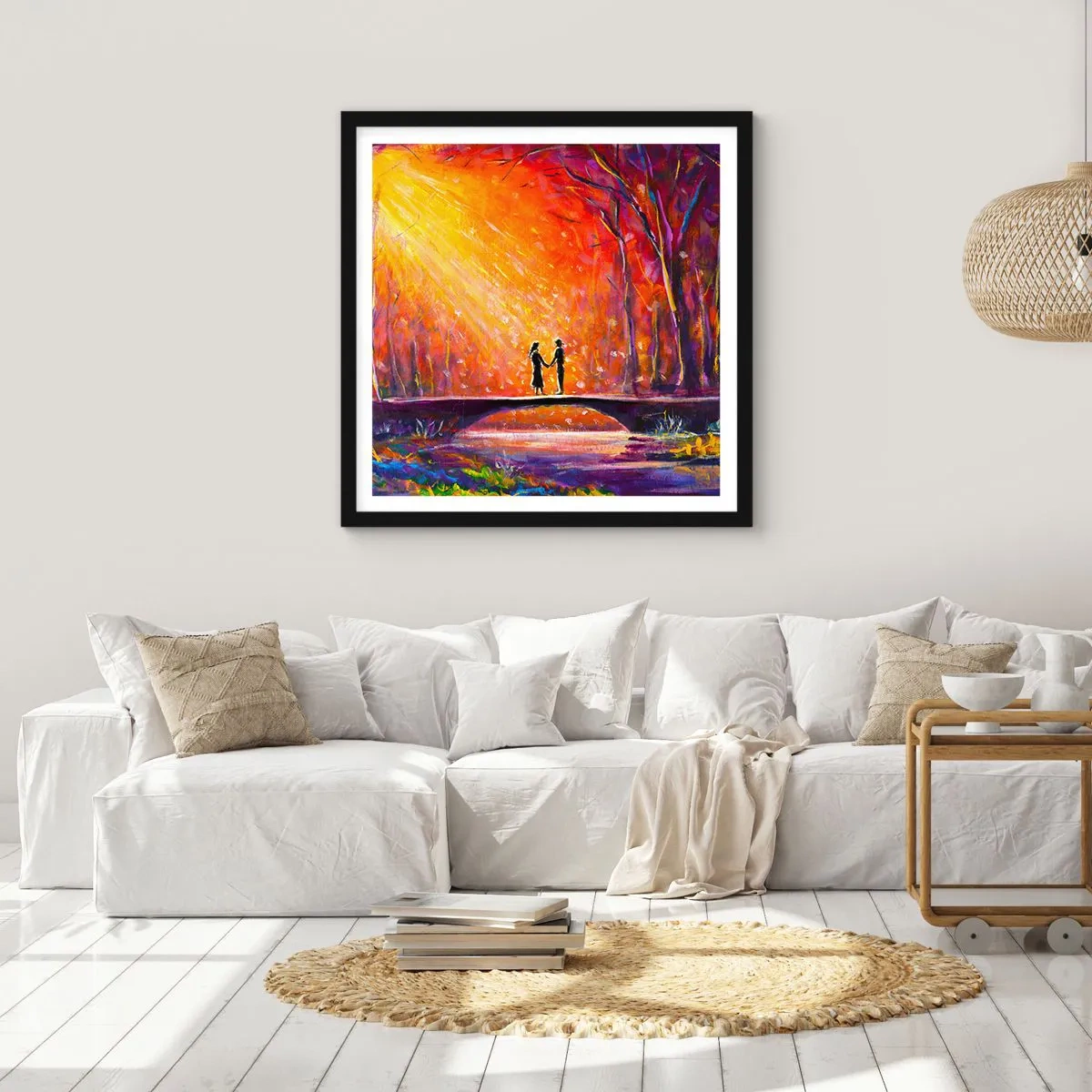 Poszter fehér keretben - Az ég is szereti őket - 30x30 cm