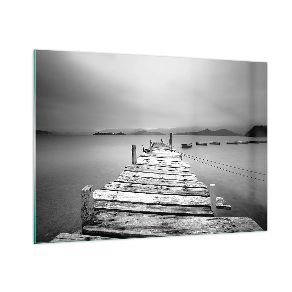 Üveg kép - Hegyeken és tengereken túl - 100x70 cm
