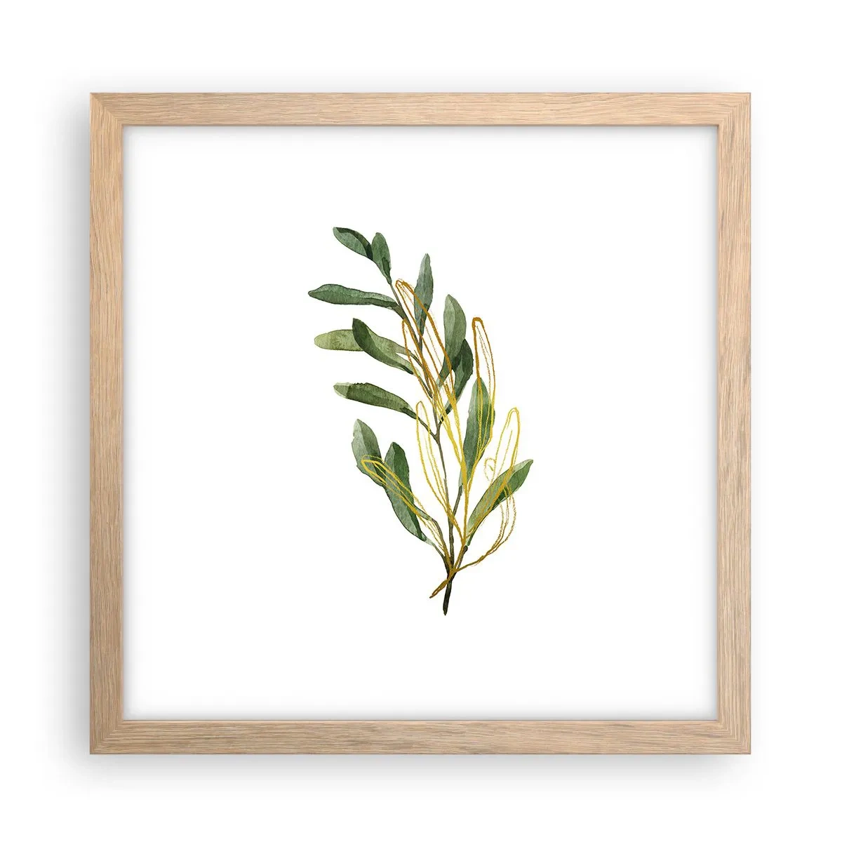 Poszter világos tölgy keretben - Minden, ami jó - 30x30 cm