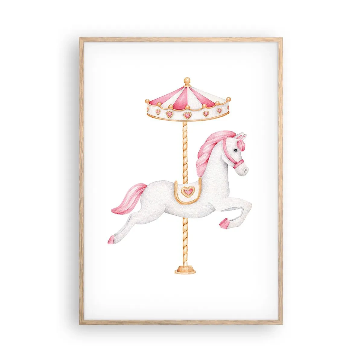 Poszter világos tölgy keretben - Elindult egy patával - 70x100 cm