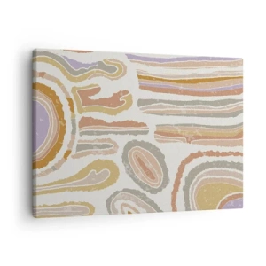 Vászonkép - Absztrakt formák színes keresztmetszetei - 70x50cm - Színes keresztmetszetek - Modern fali dekoráció nappalihoz és hálószobához ARTTOR