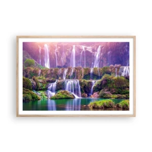 Poszter világos tölgy keretben - Lépcső a menybe - 91x61 cm