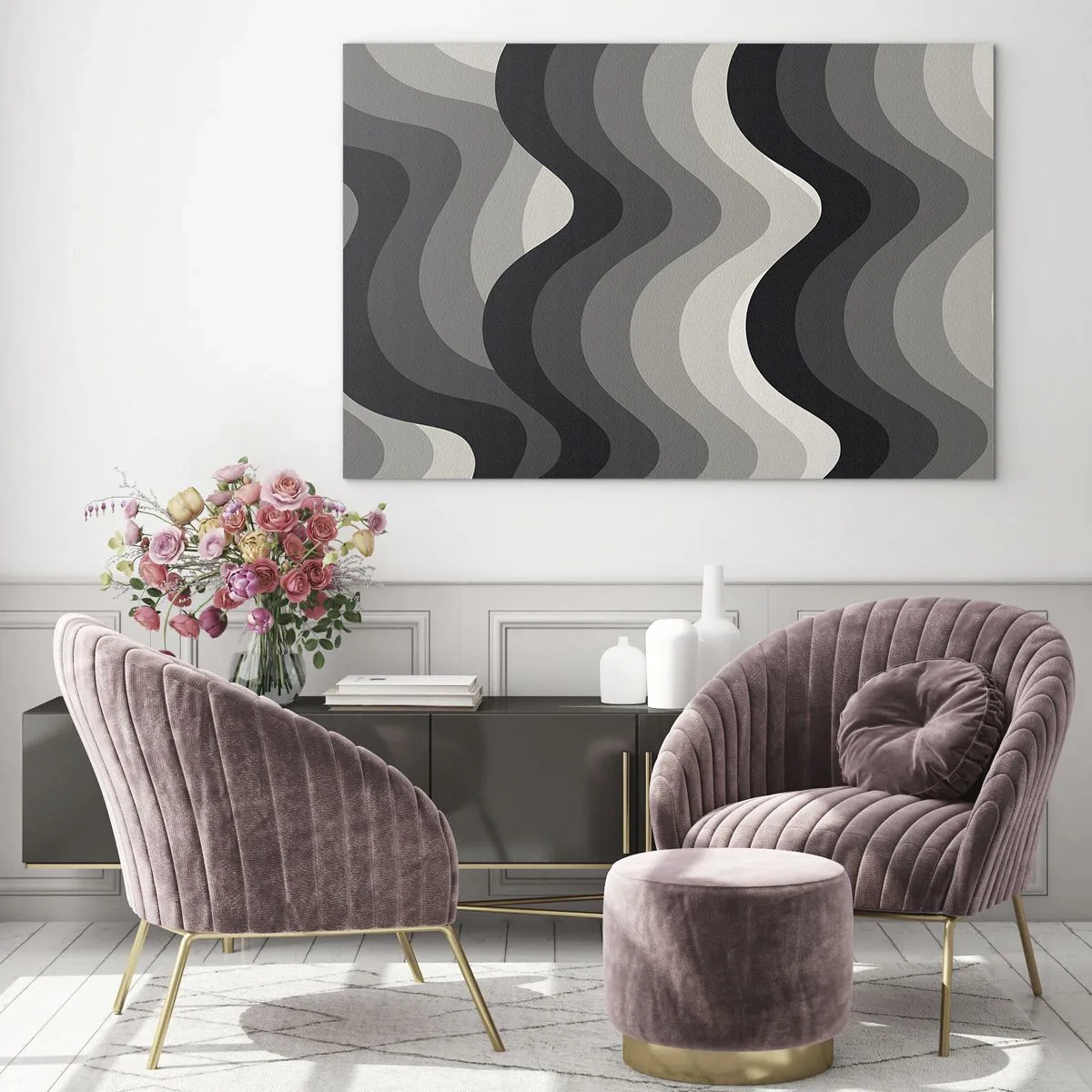 Üveg kép - Hullám a hullám után - 120x80 cm